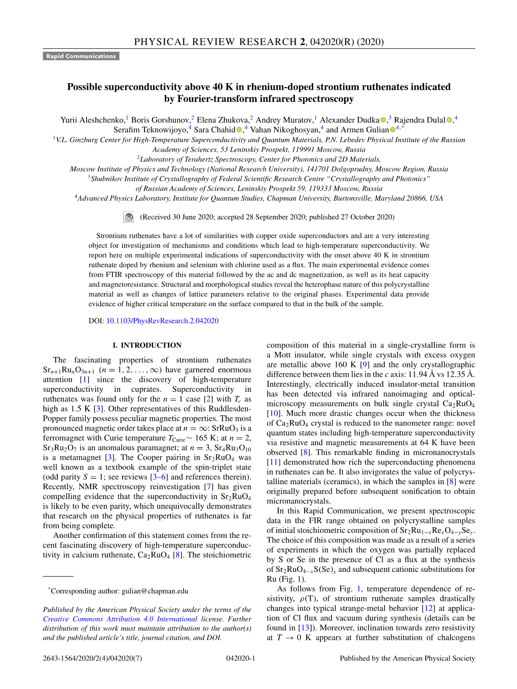 Possible Superconductivity Above 40 K in Rhenium-Doped Strontium Ruthenates Indicated by Fourier-Transform Infrared Spectroscopy