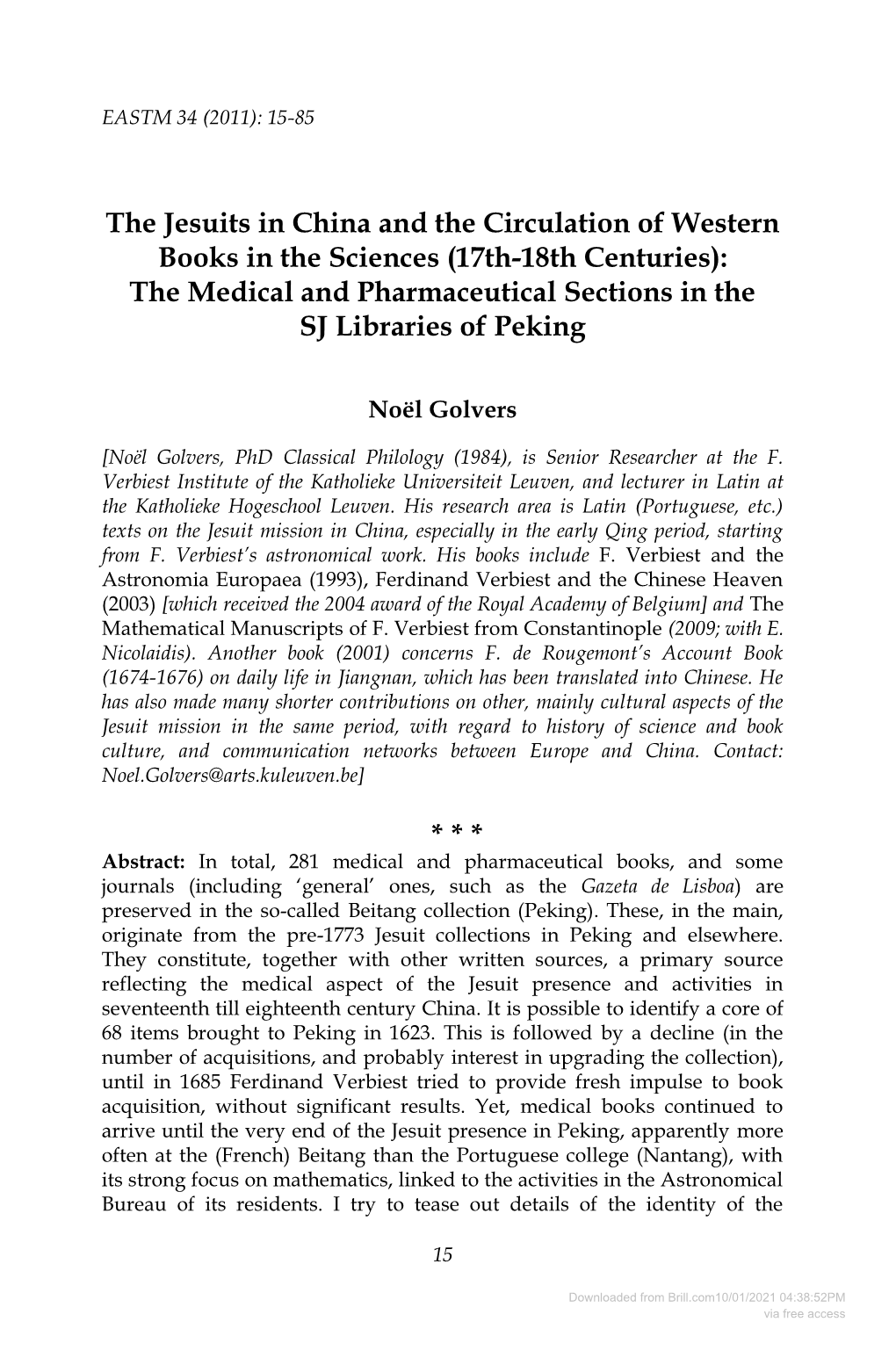 The Jesuits in China and the Circulation of Western Books in The