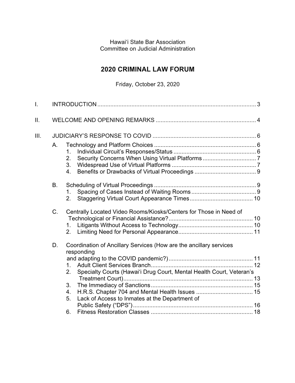 2020 Criminal Law Forum