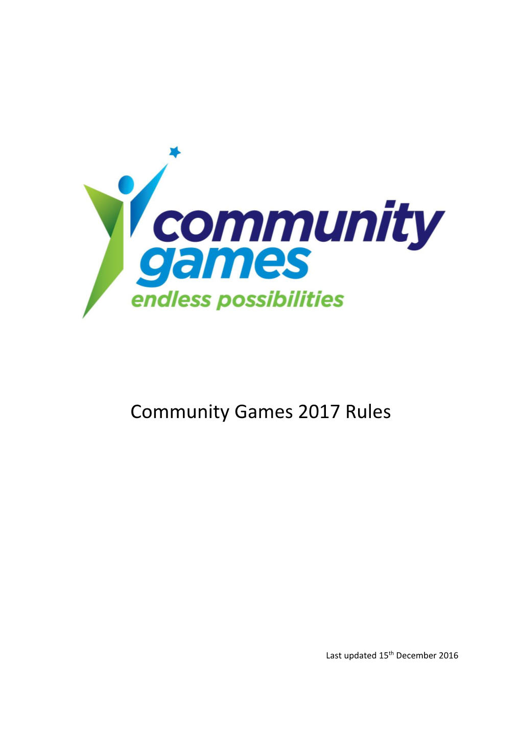 Community Games 2017 Rules