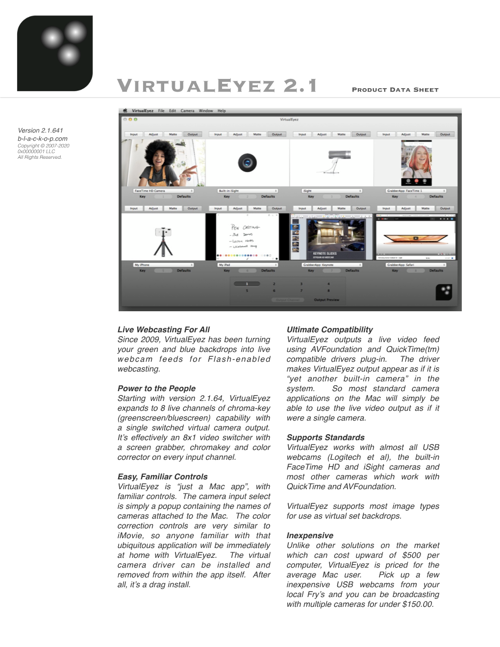 Virtualeyez 2.0 DATASHEET