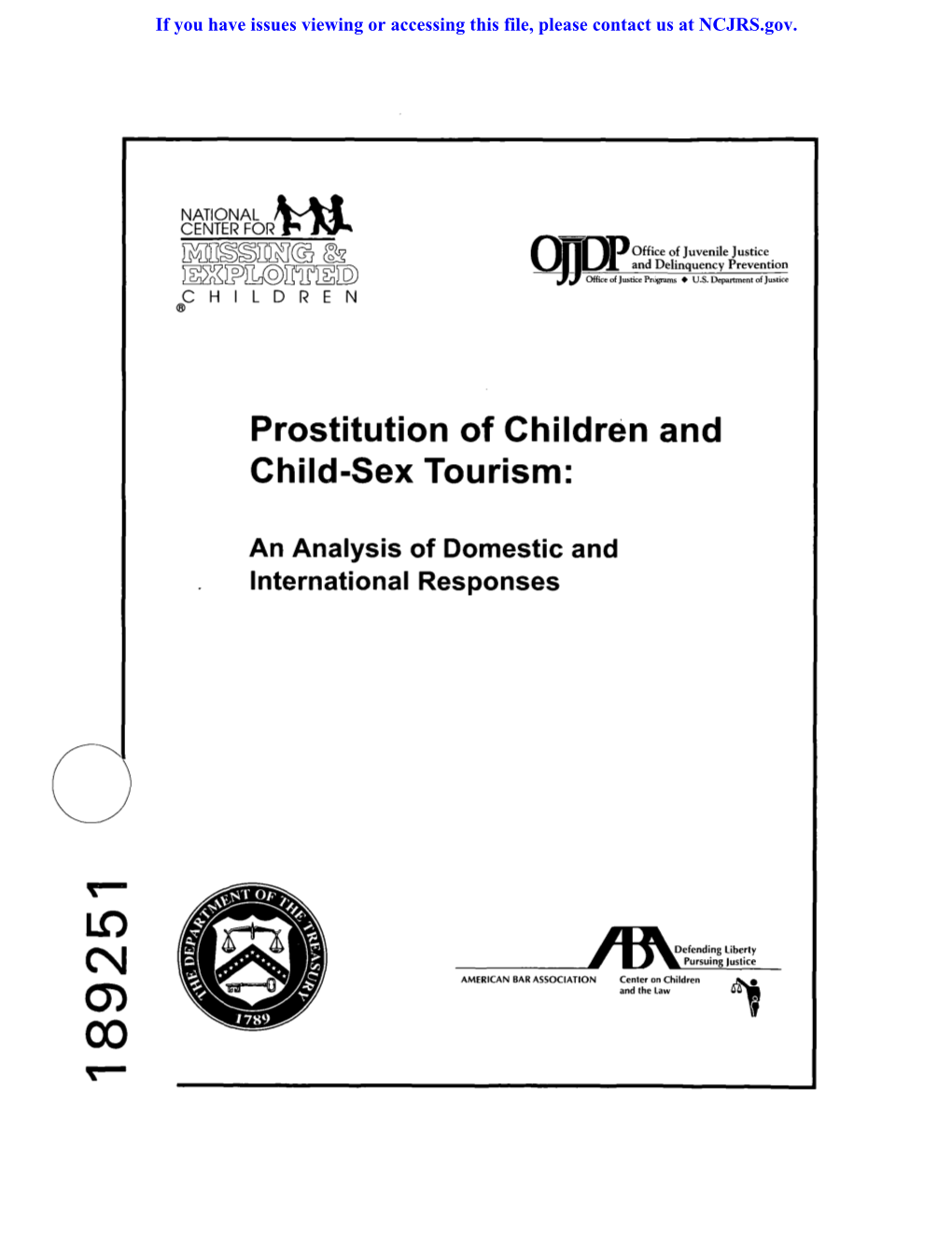 Prostitution of Children and Child-Sex Tourism