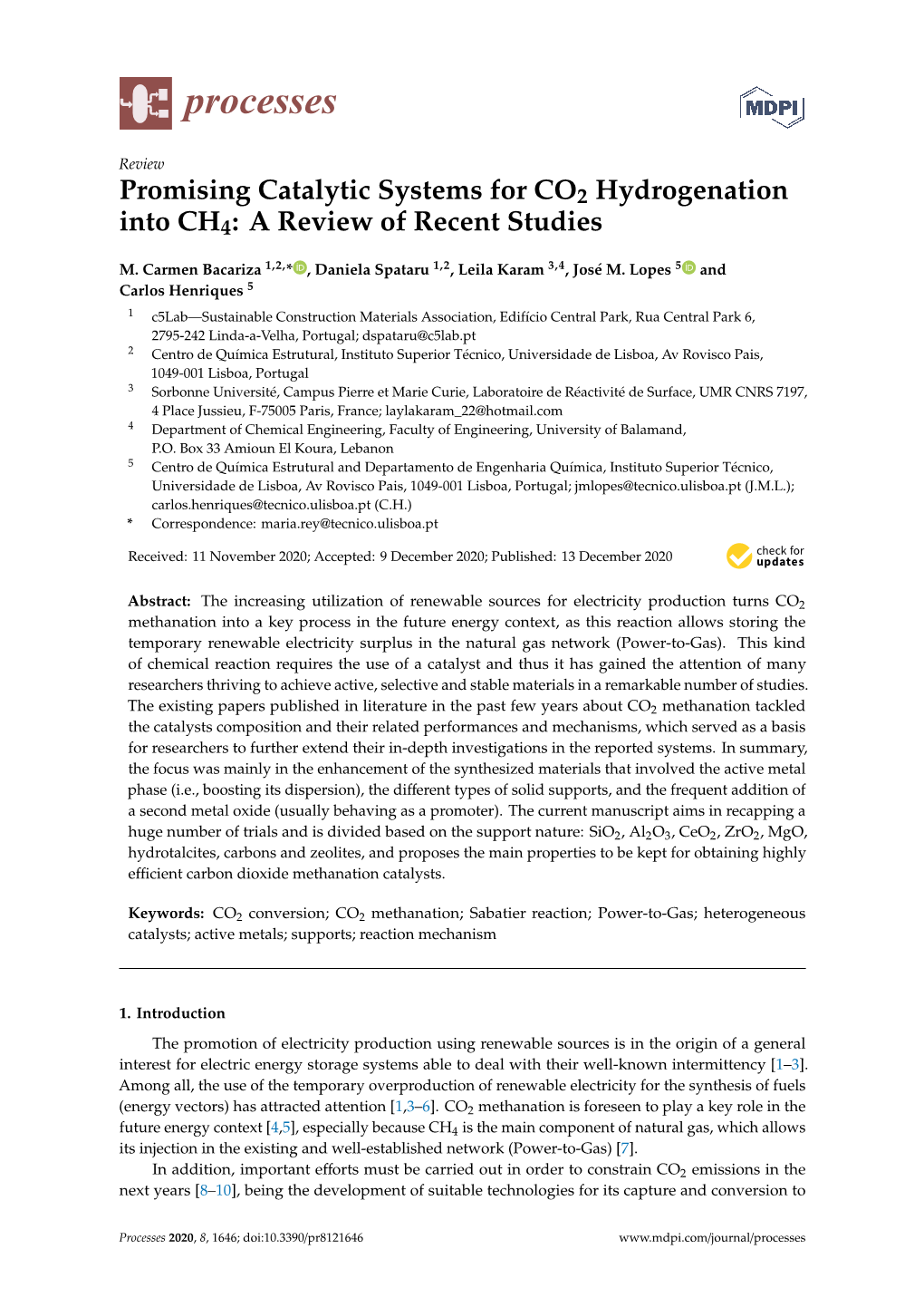 Promising Catalytic Systems for CO2 Hydrogenation Into CH4: a Review of Recent Studies