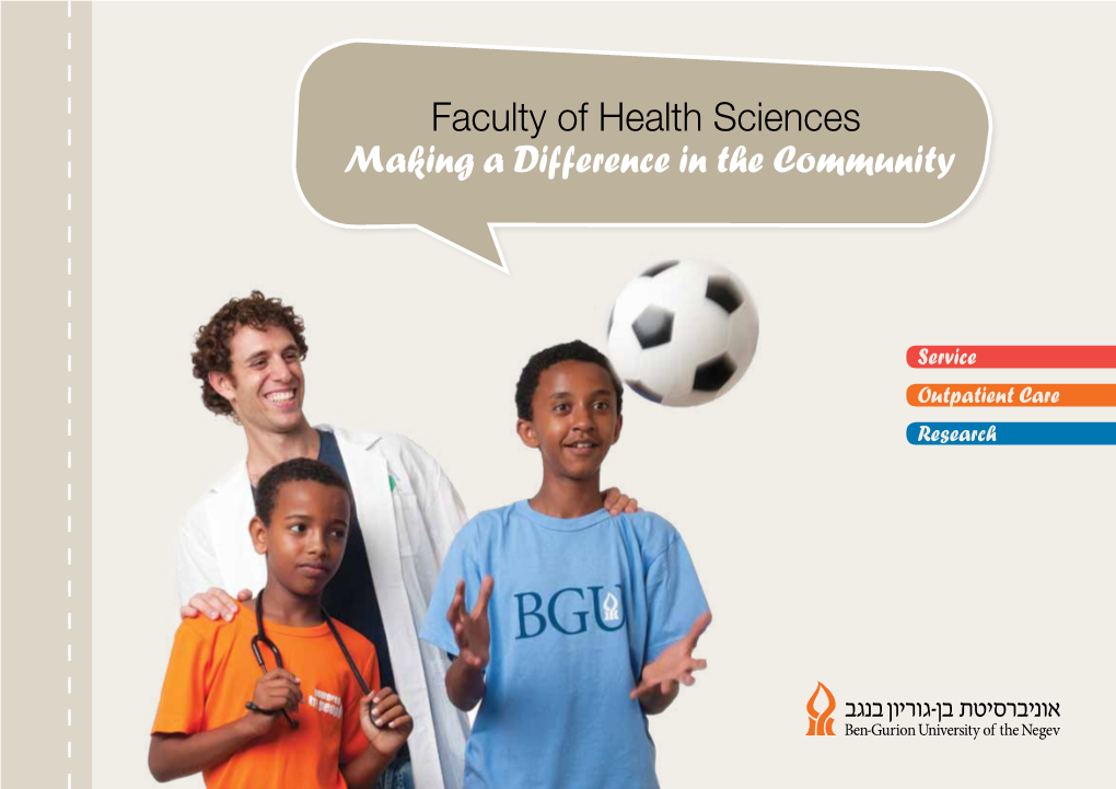 Making a Difference in the Community Faculty of Health Sciences