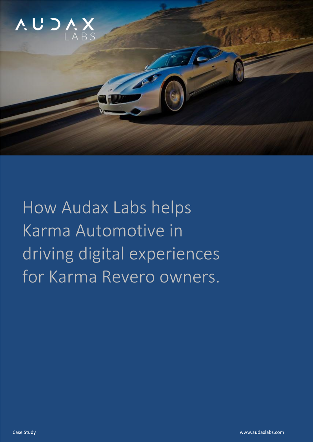 How Audax Labs Helps Karma Automotive in Driving Digital
