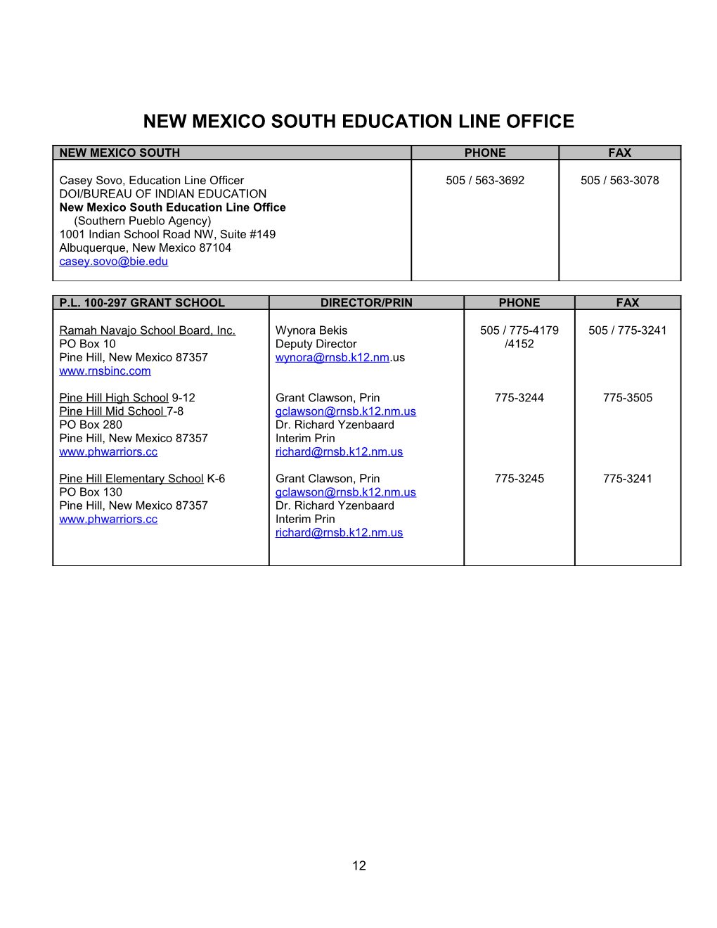 New Mexico South Education Line Office s1