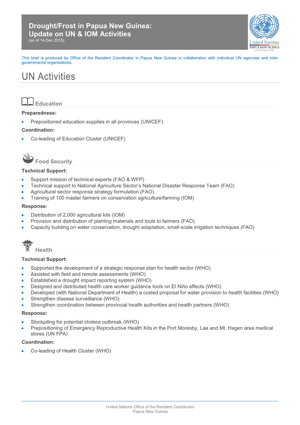 UN Activities