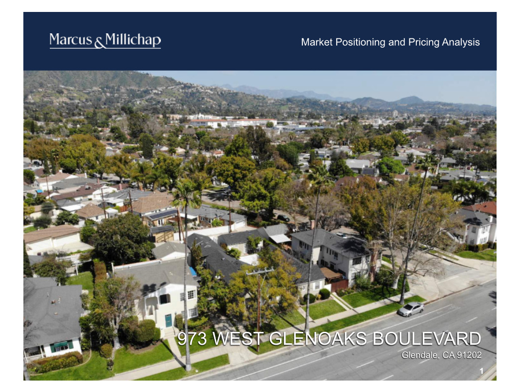 973 WEST GLENOAKS BOULEVARD Glendale, CA 91202 1 NON- ENDORSEMENT and DISCLAIMER NOTICE