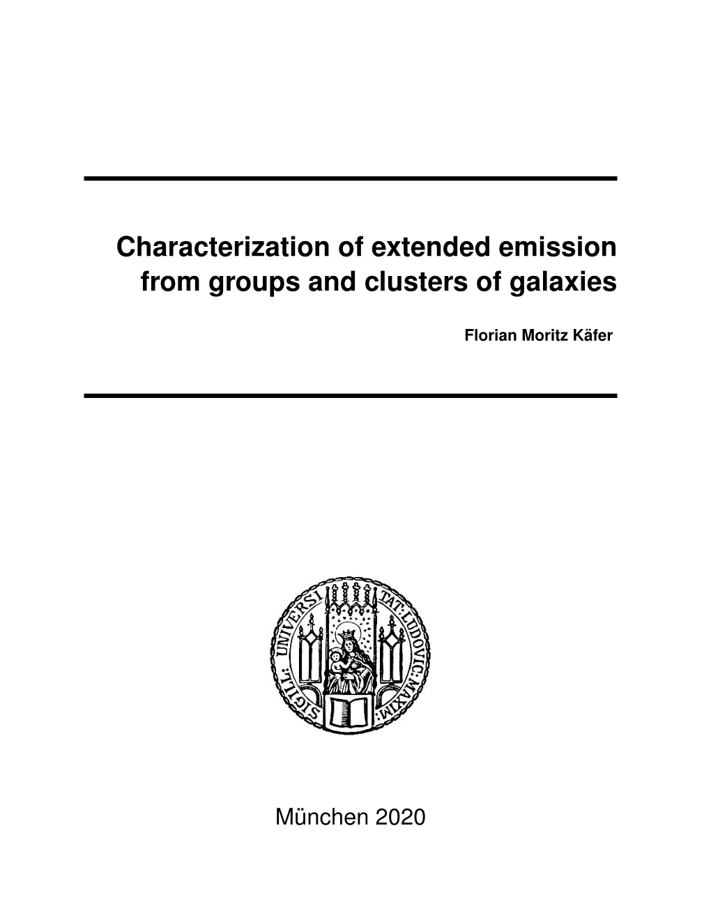 Characterization of Extended Emission from Groups and Clusters of Galaxies
