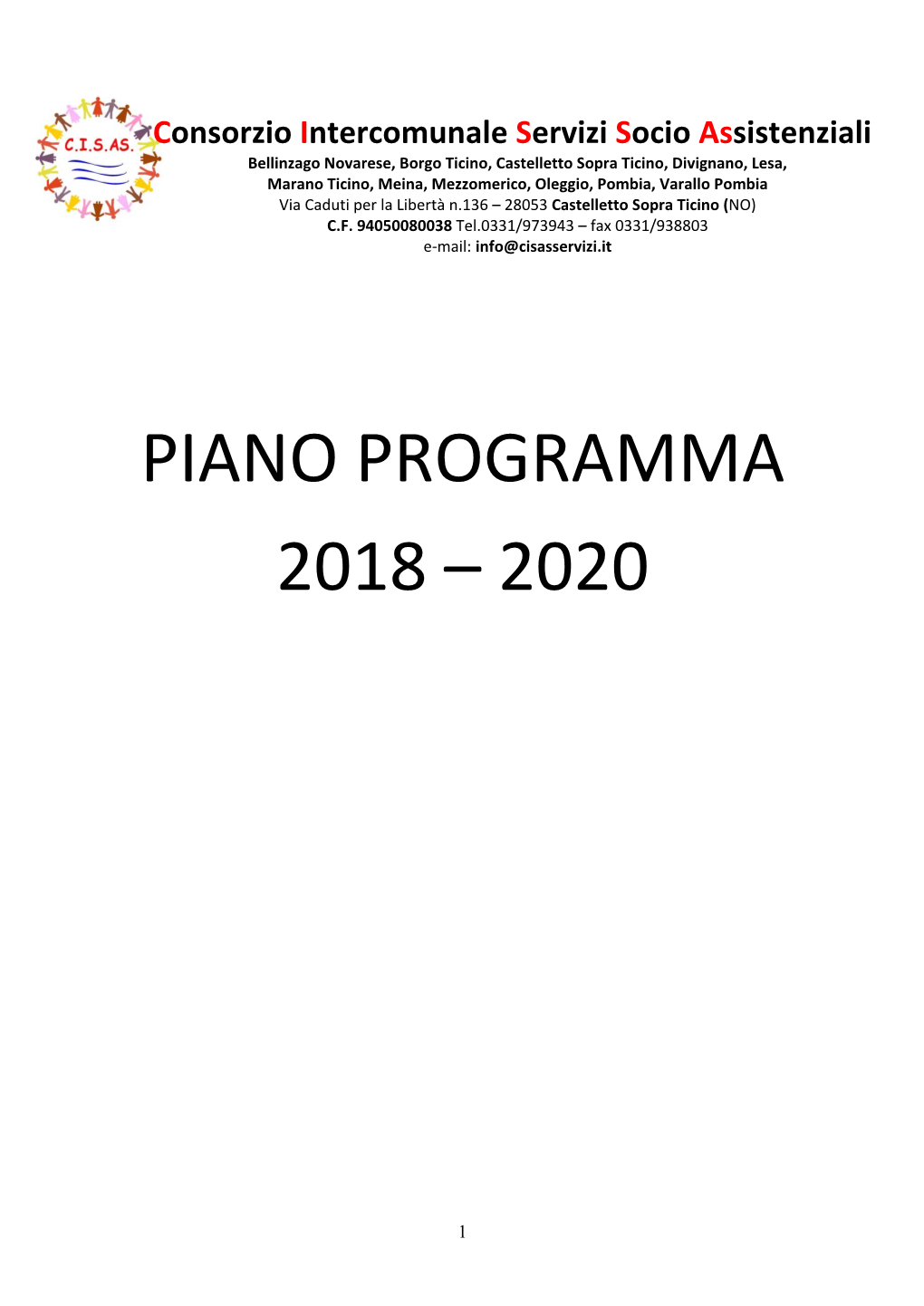 Piano Programma 2018 – 2020