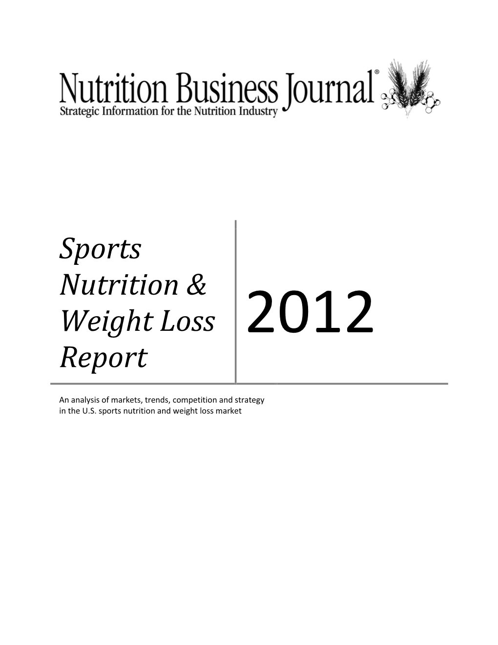 Sports Nutrition & Weight Loss Report