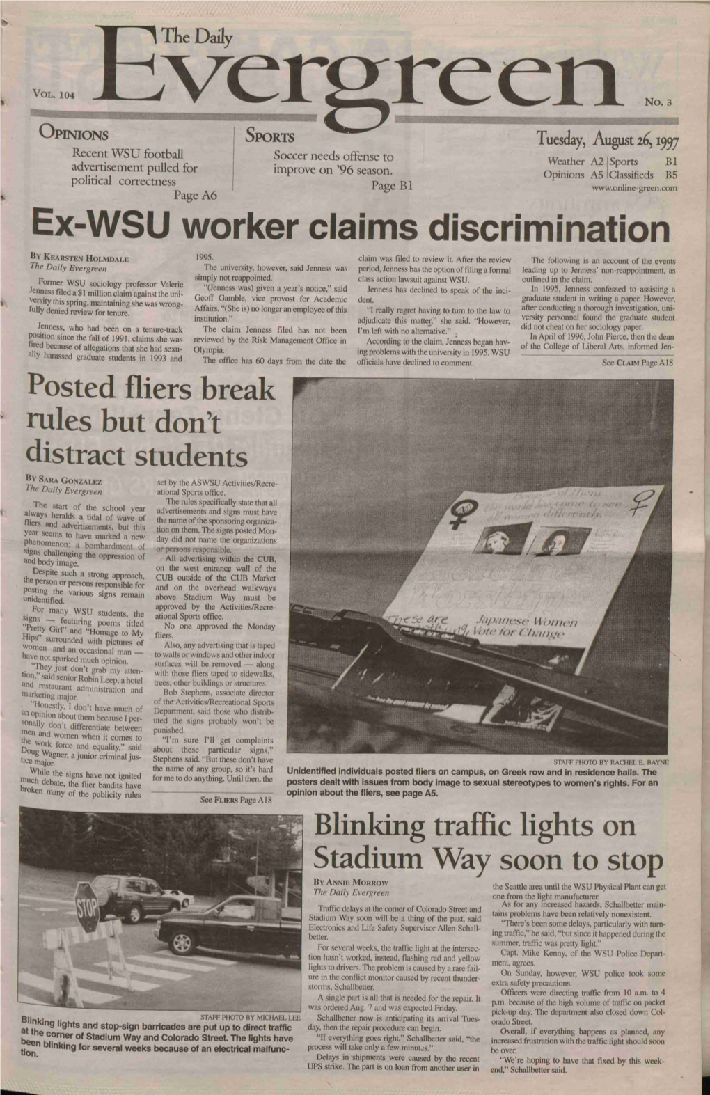 Ex-WSU Worker Claims Discrimination 1995