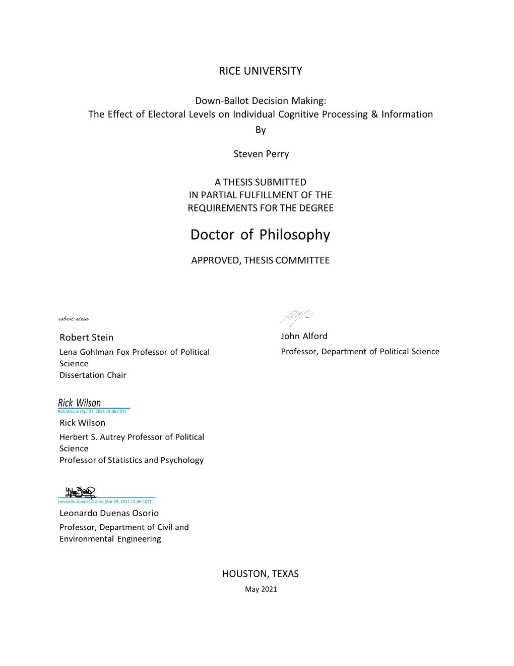 Doctor of Philosophy