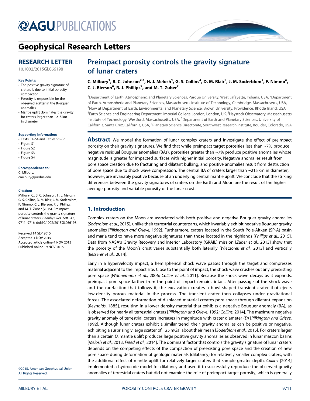 Preimpact Porosity Controls the Gravity Signature of Lunar Craters