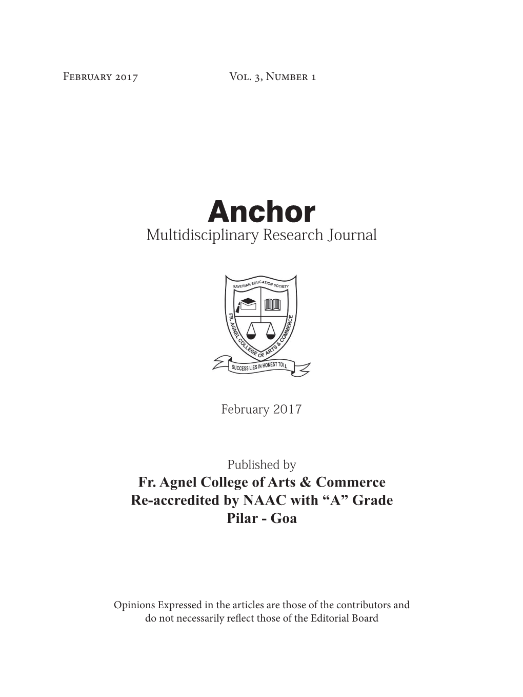 Anchor Multidisciplinary Research Journal