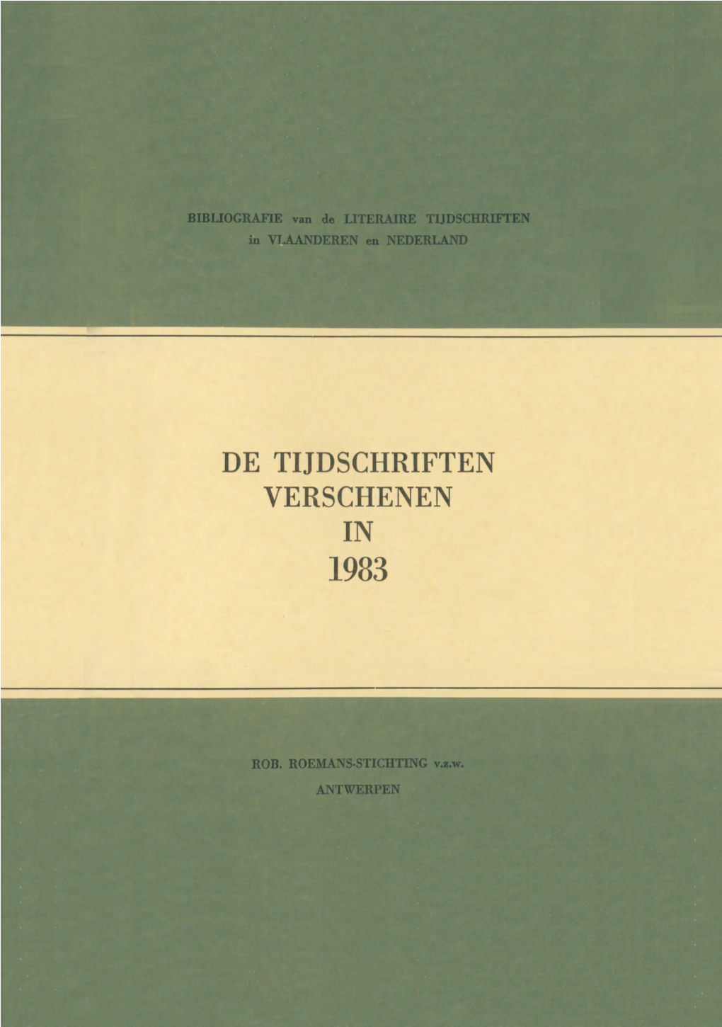 De Tijdschriften Verschenen in 1983