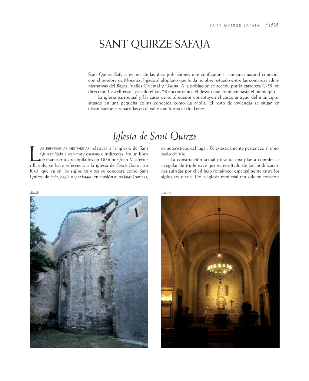 Sant Quirze Safaja Iglesia De Sant Quirze
