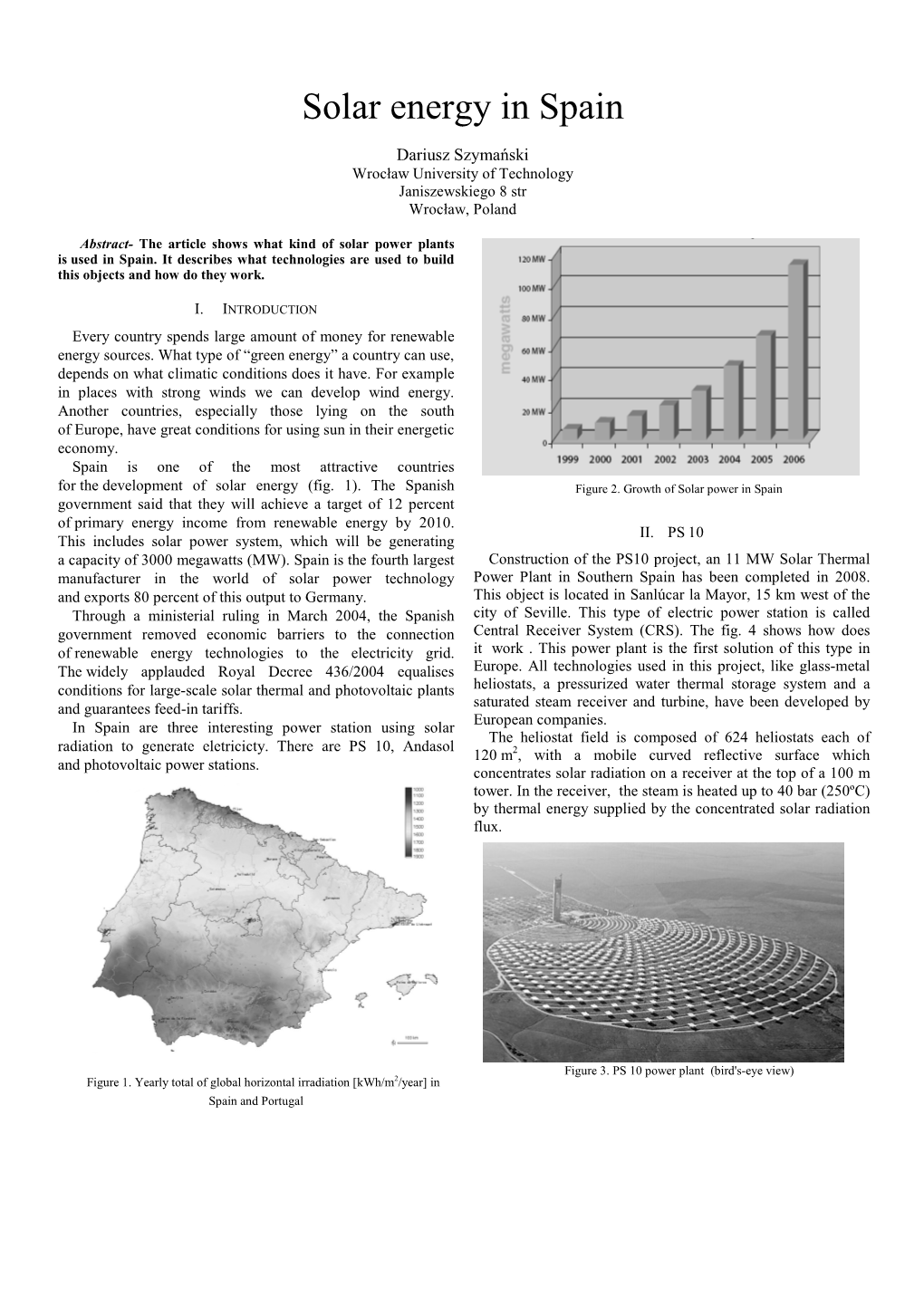 Solar Energy in Spain