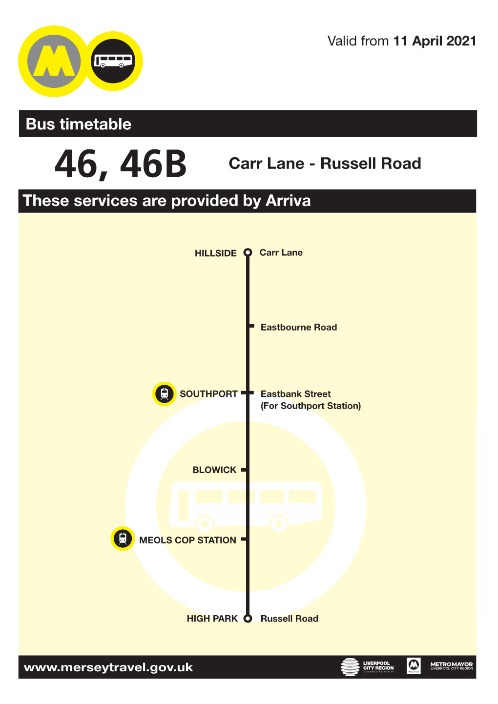 Russell Road These Services Are Provided by Arriva