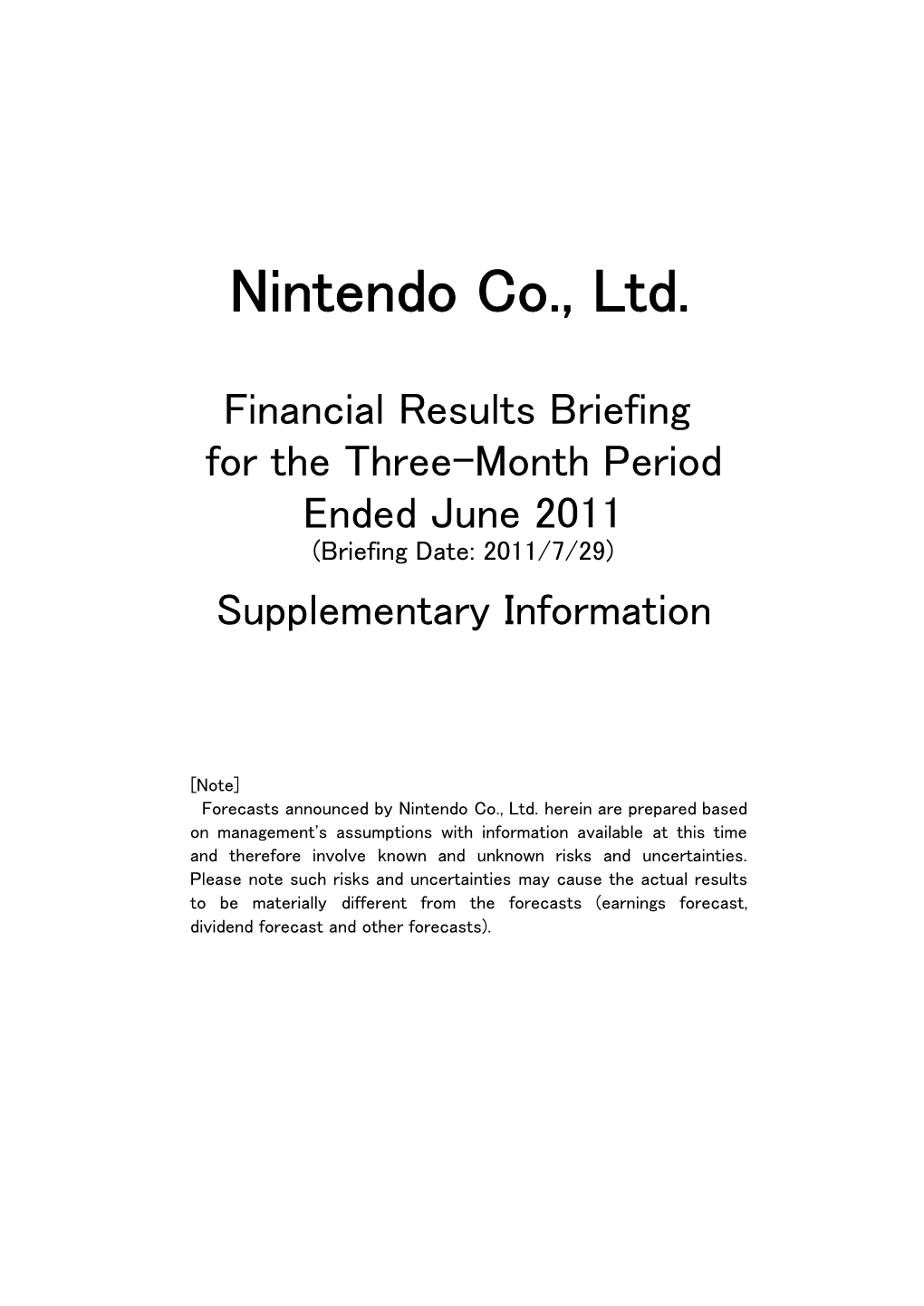 Nintendo Co., Ltd