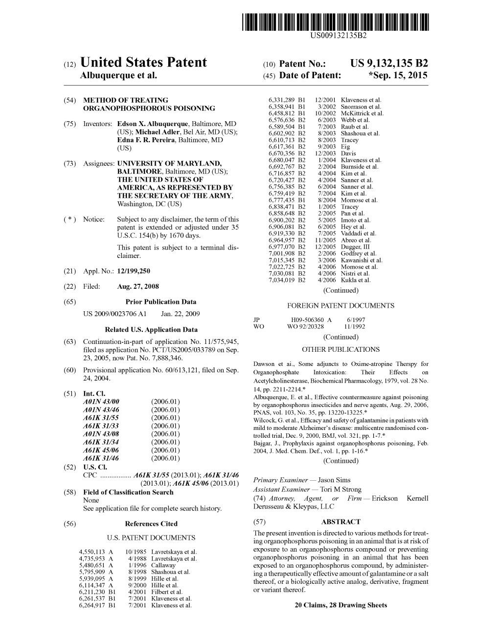 (10) Patent No.: US 9132135 B2