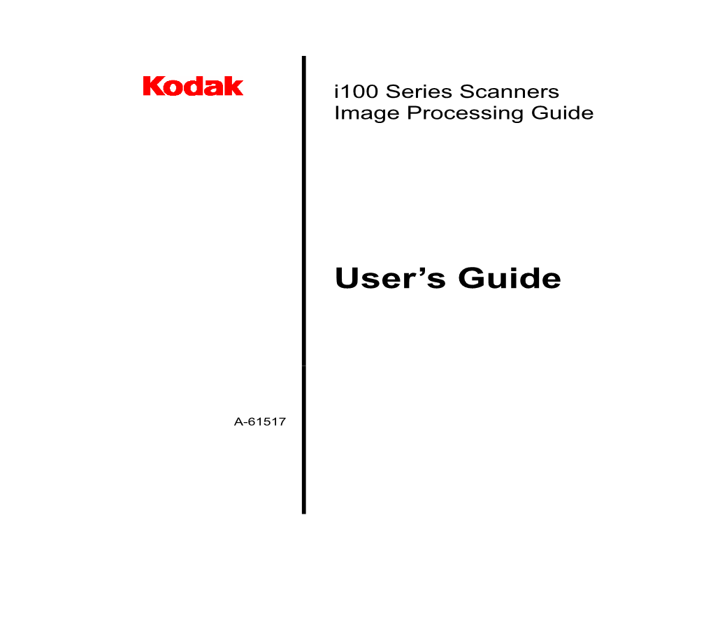 I100 Series Scanners Image Processing Guide