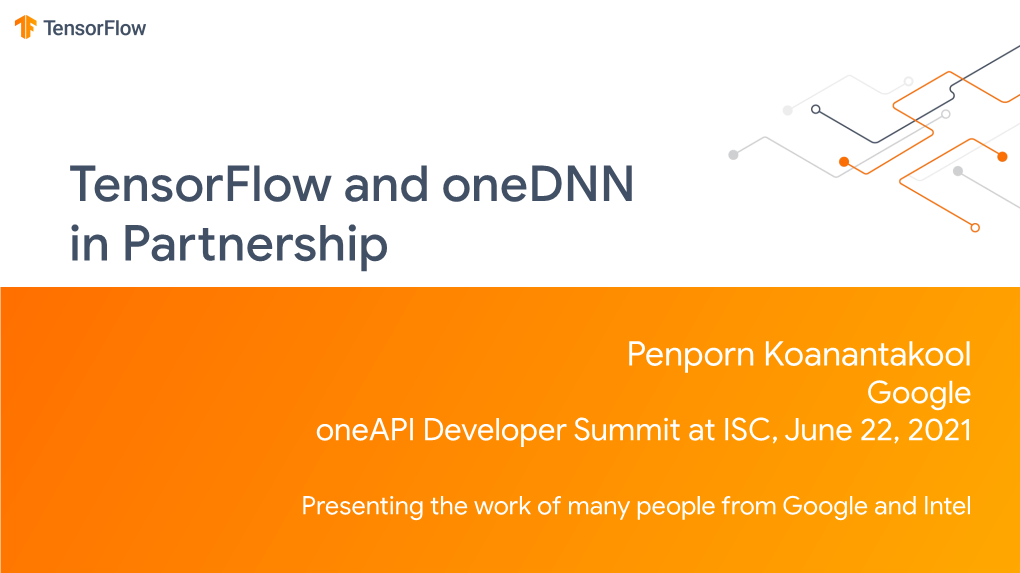 Tensorflow and Onednn in Partnership