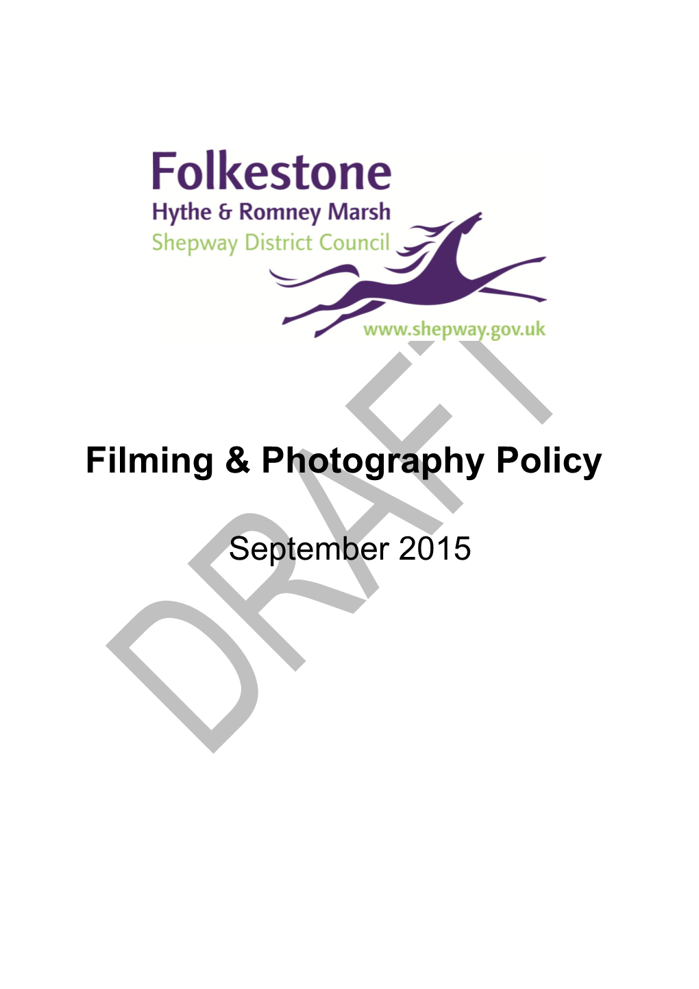 Filming & Photography Policy