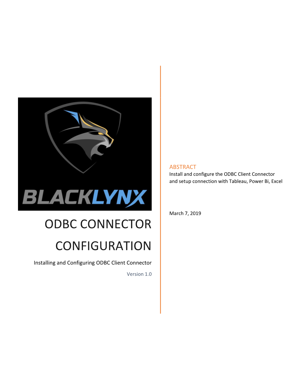 Odbc Connector Configuration