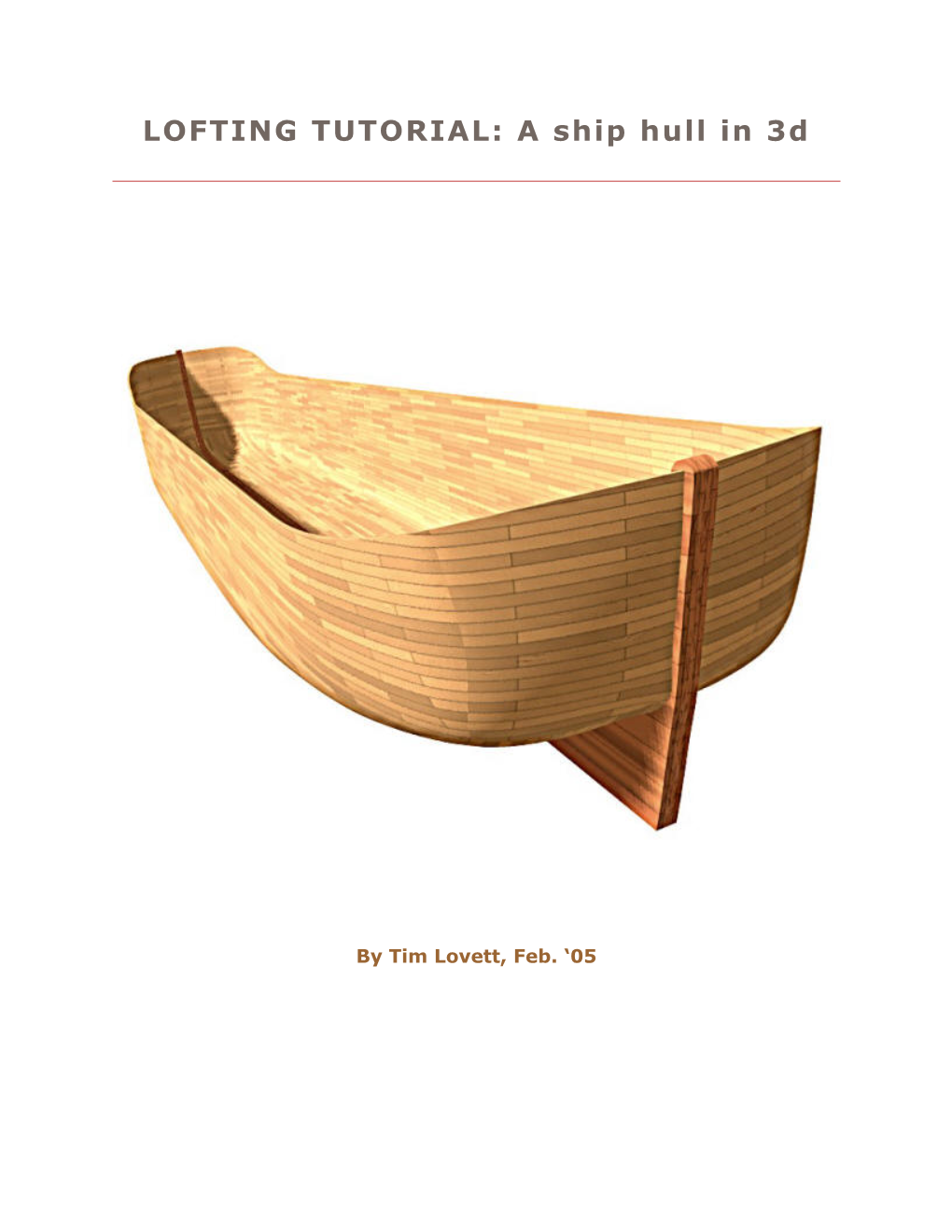 LOFTING TUTORIAL: a Ship Hull in 3D