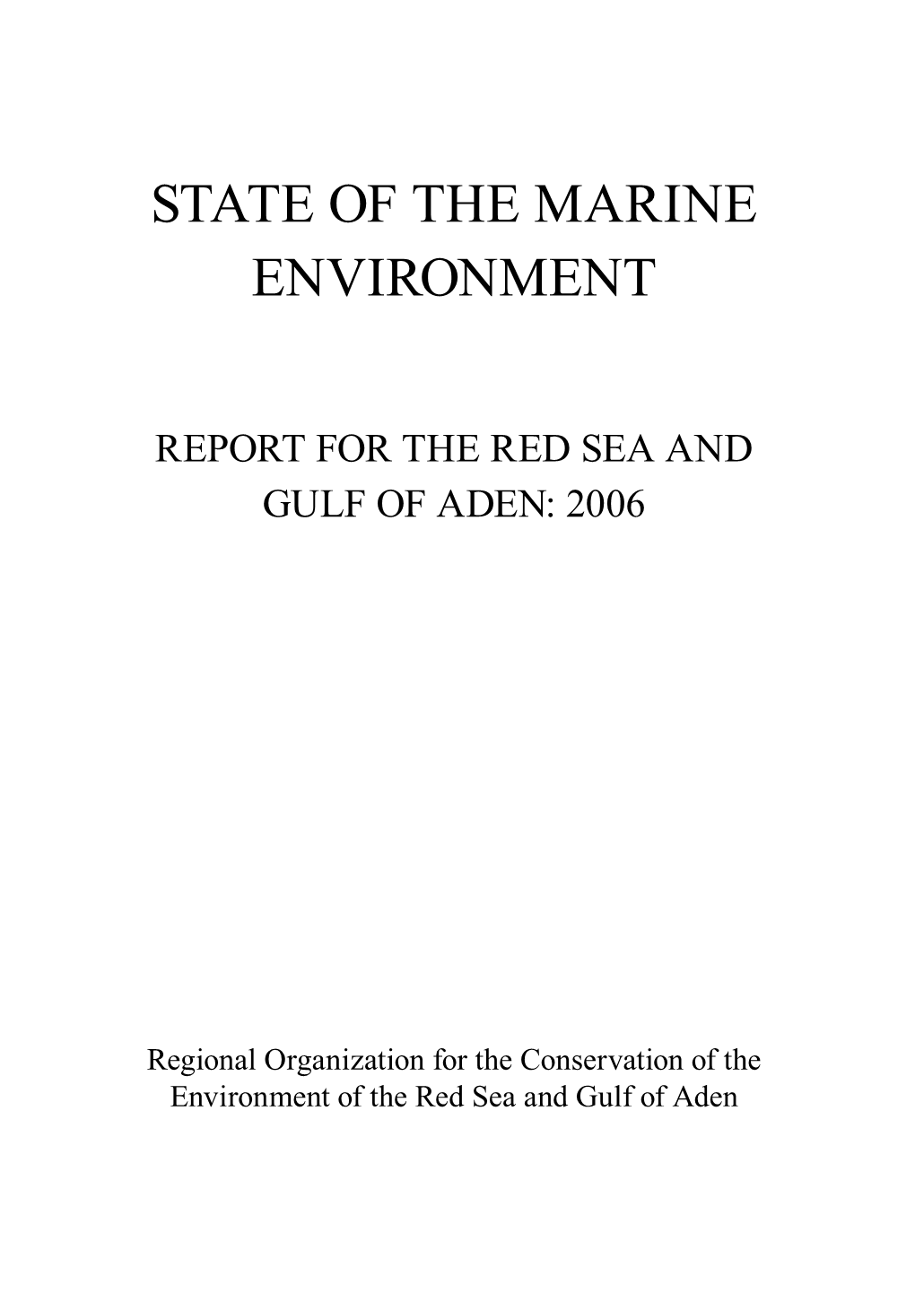 State of the Marine Environment