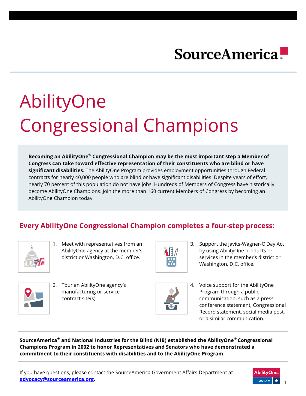 Abilityone Congressional Champions