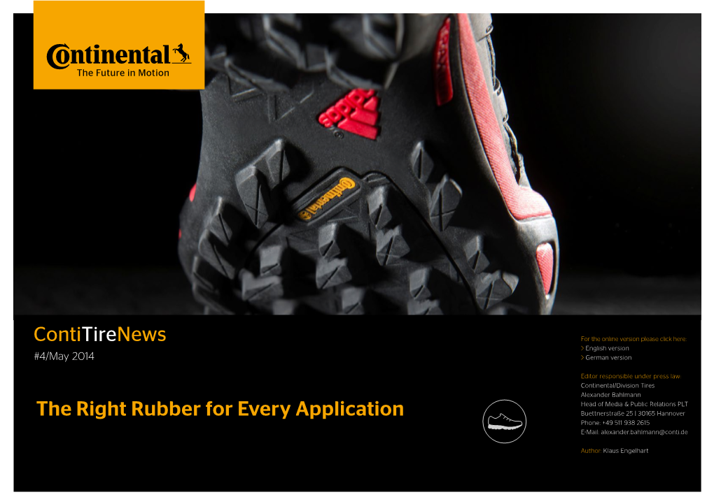 Contitirenews the Right Rubber for Every Application