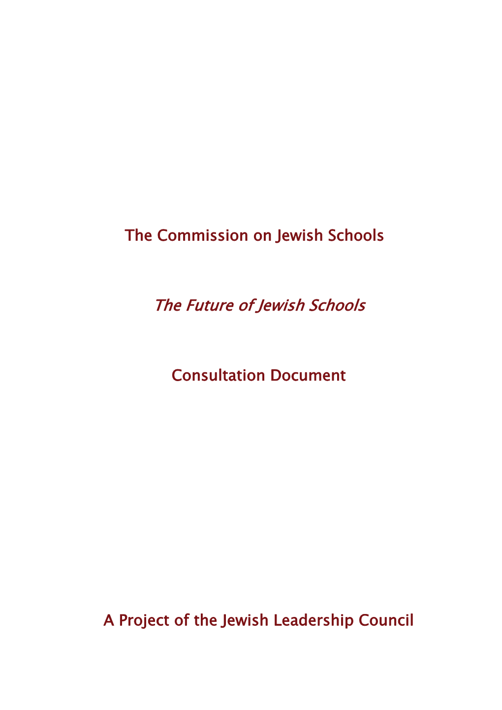 The Future of Jewish Schools