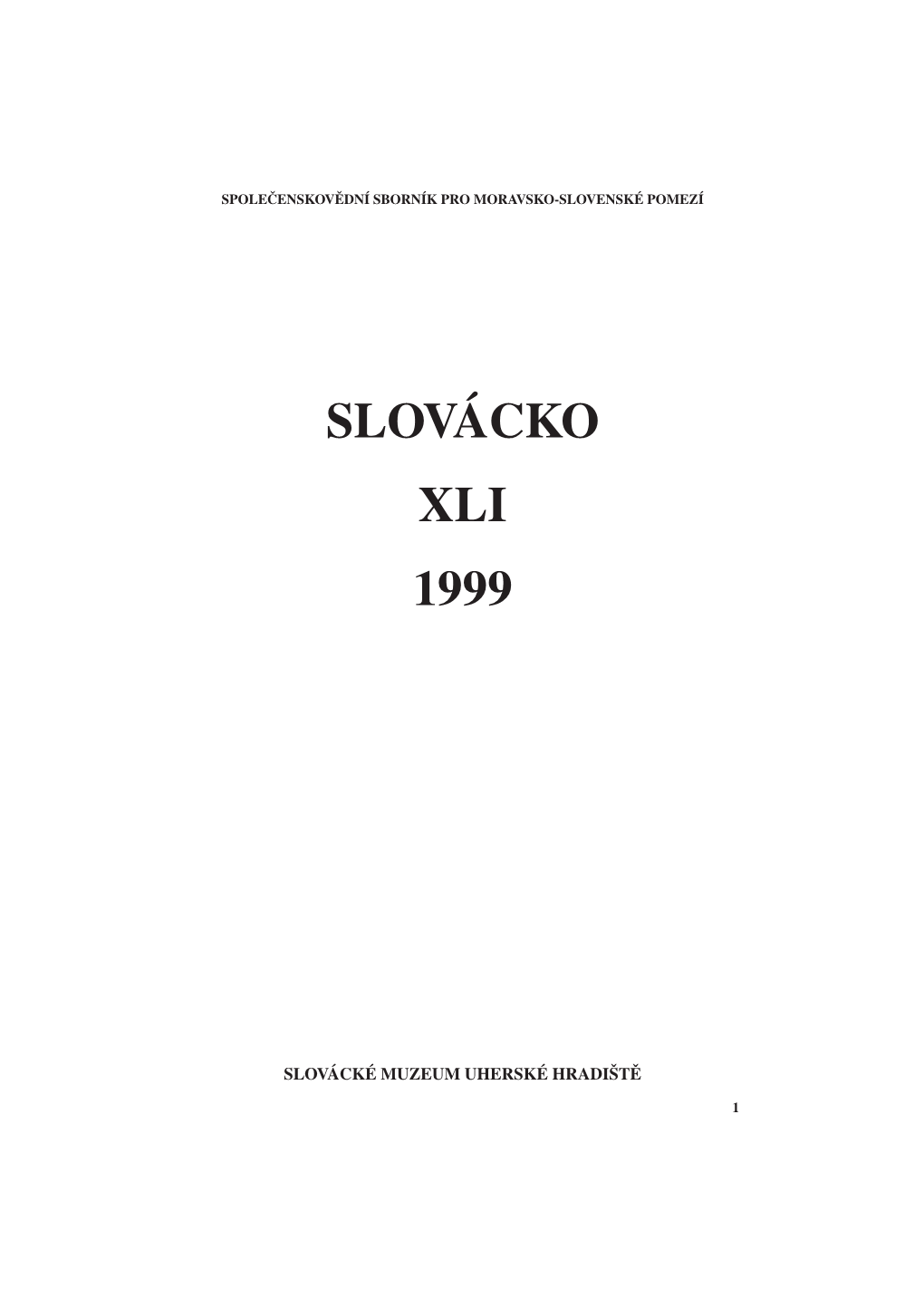 Slovácko Xli 1999