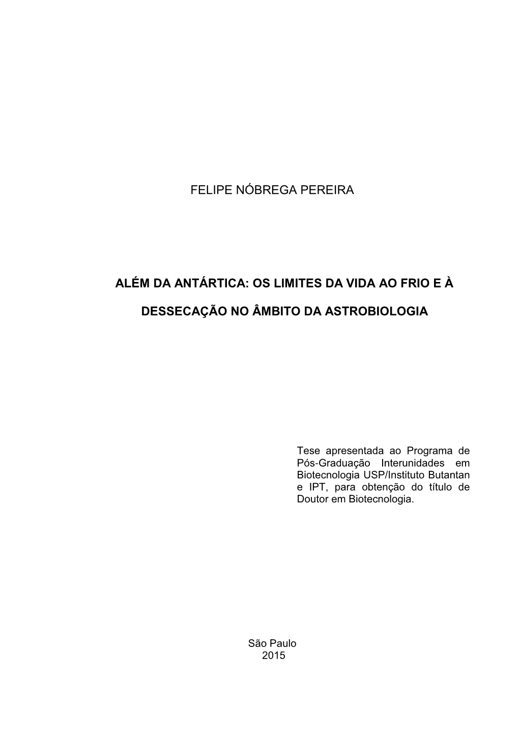 Felipe Nóbrega Pereira Além Da Antártica: Os Limites Da