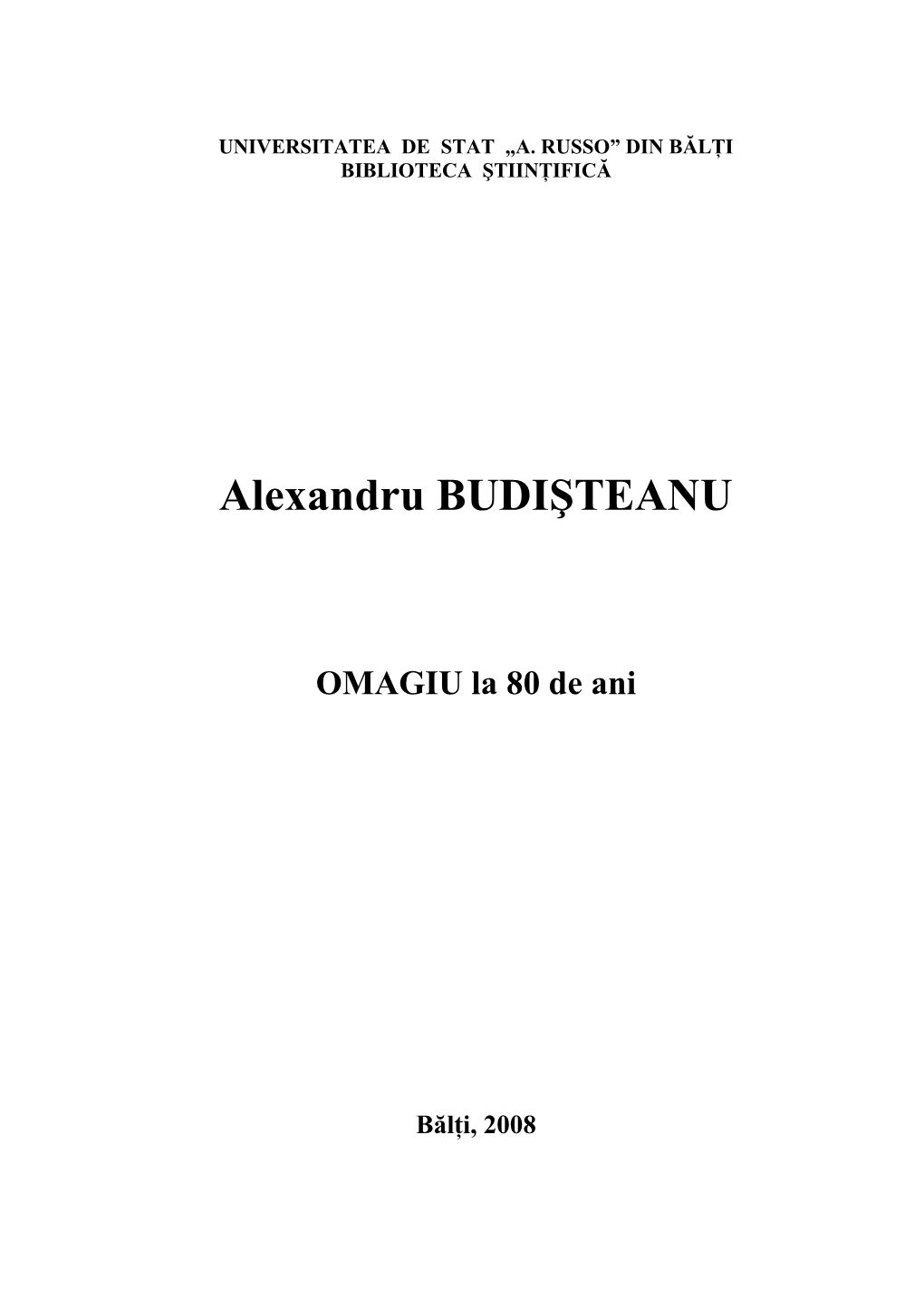 Alexandru BUDIŞTEANU