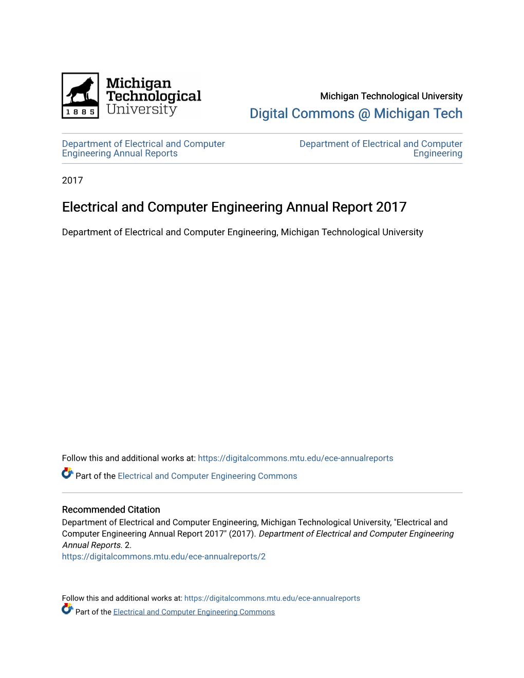 Electrical and Computer Engineering Annual Report 2017