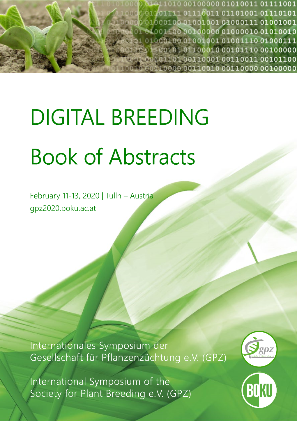 DIGITAL BREEDING Book of Abstracts