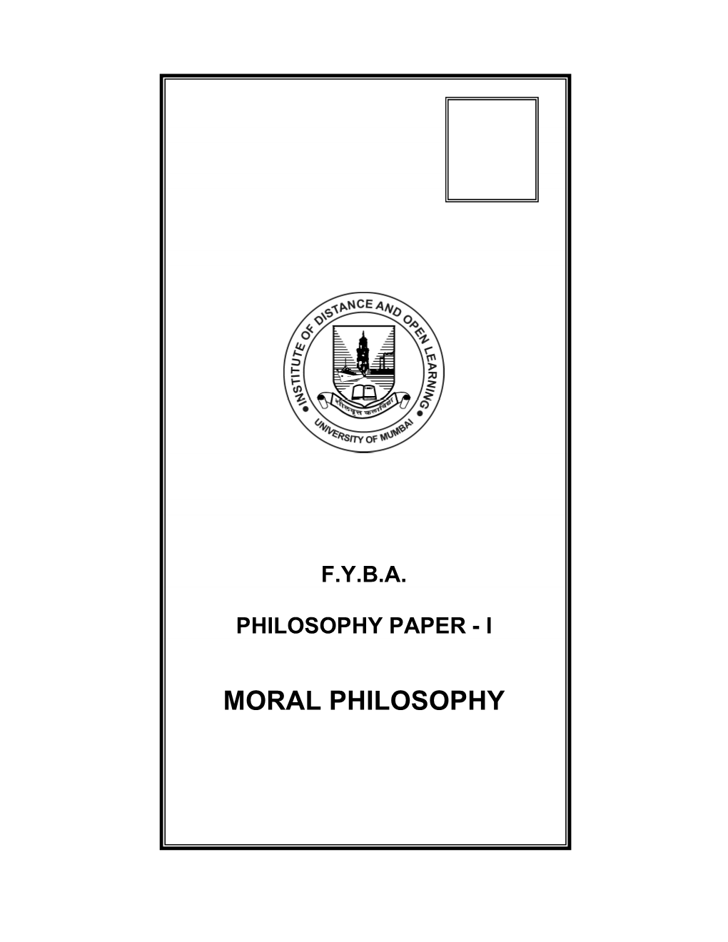 Moral Philosophy