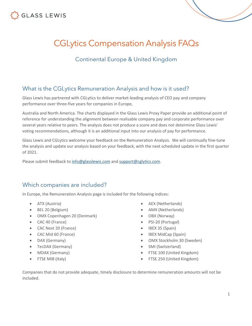 Cglytics Compensation Analysis Faqs