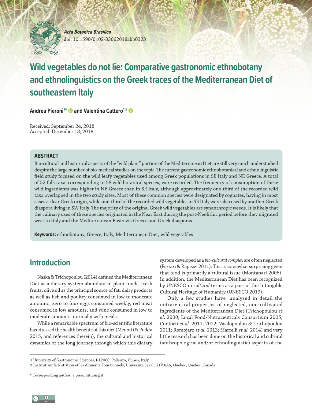 Acta Botanica Brasilica Doi: 10.1590/0102-33062018Abb0323