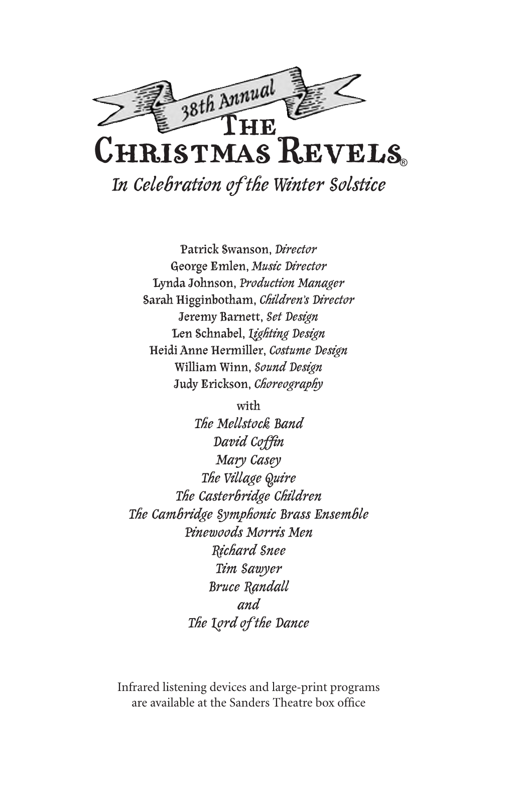 The Christmas Revels Program Book