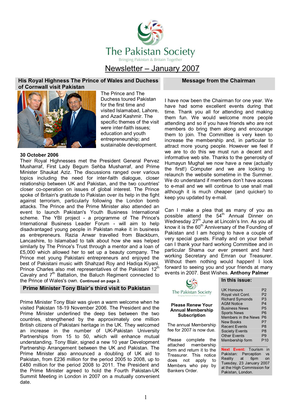 Newsletter Œ January 2007