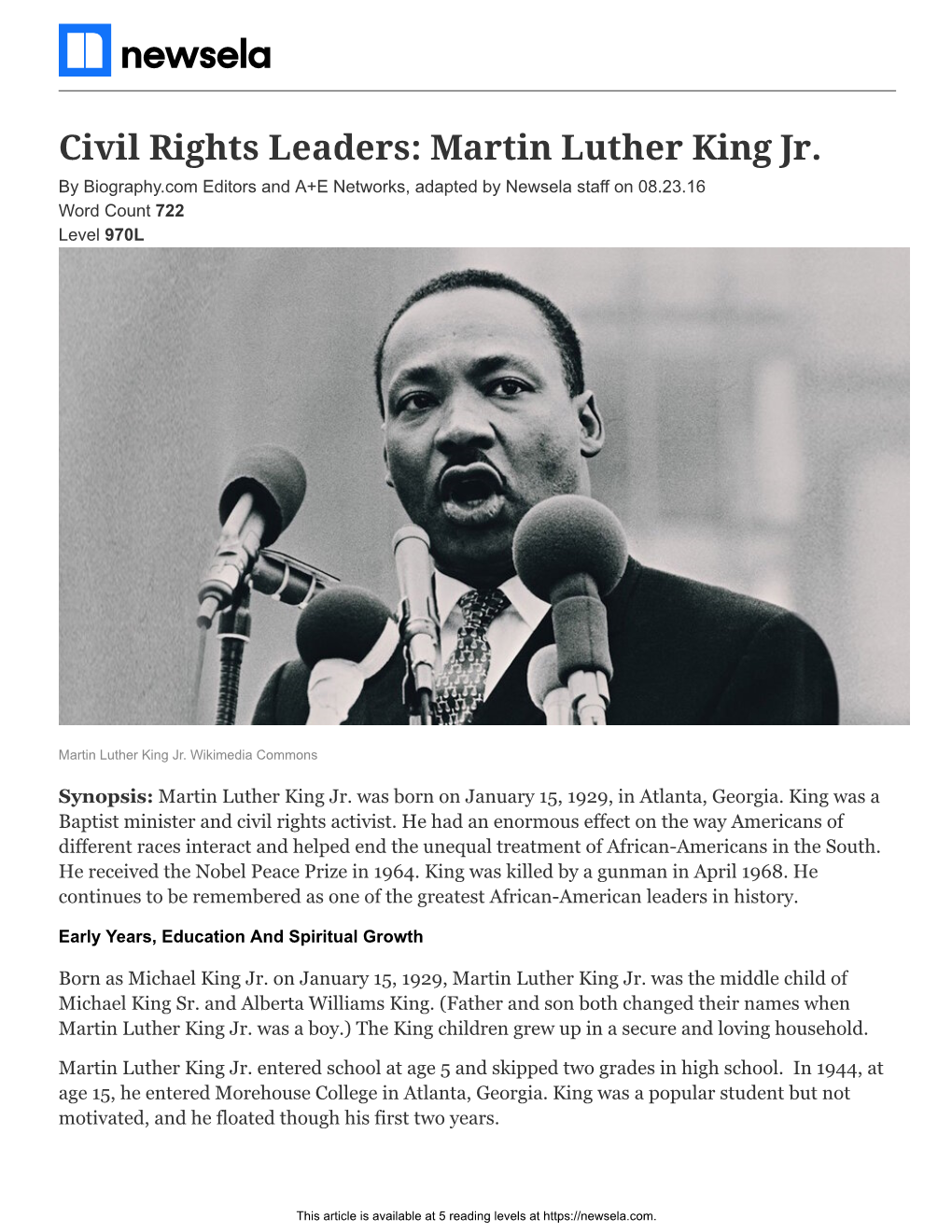Civil Rights Leaders: Martin Luther King Jr