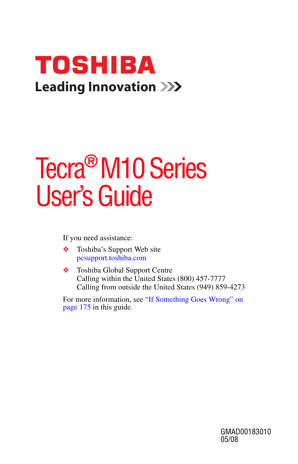 Tecra® M10 Series User's Guide