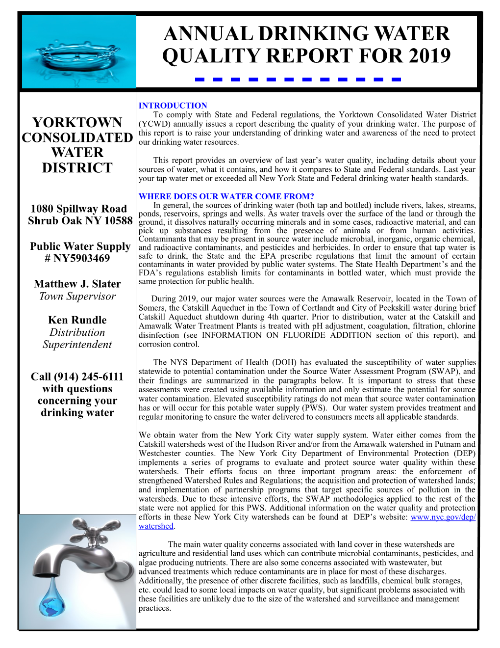 2019 Yorktown Consolidated Water District