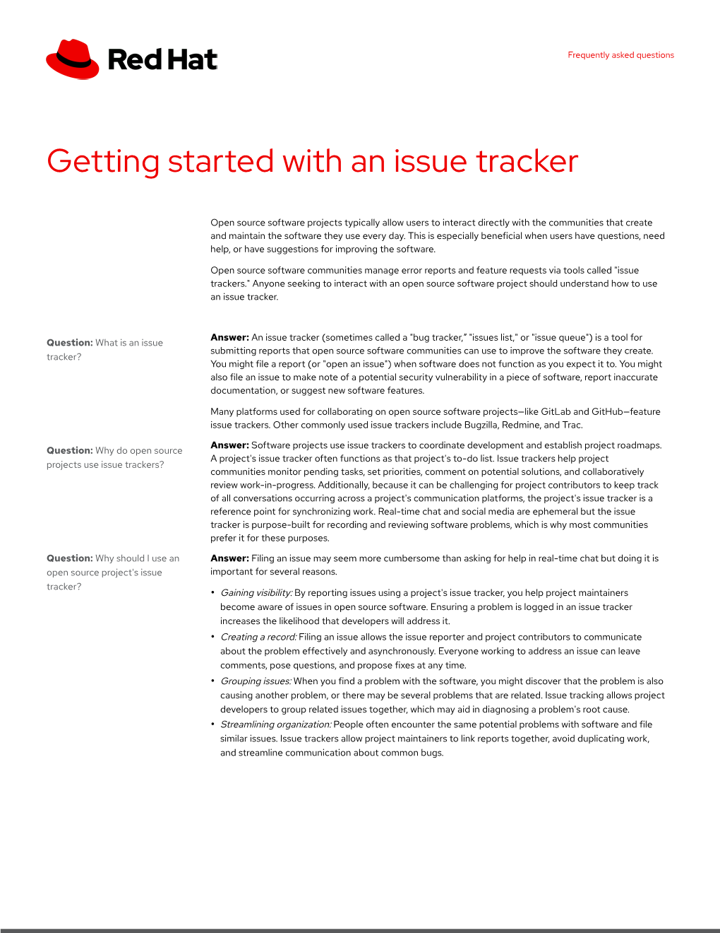 Getting Started with an Issue Tracker