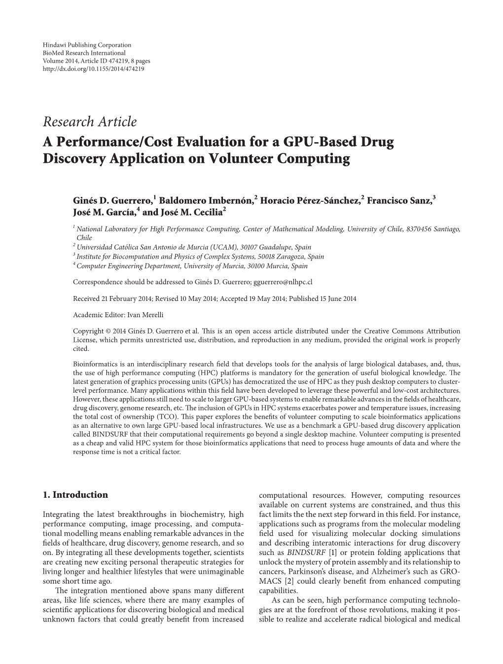 A Performance/Cost Evaluation for a GPU-Based Drug Discovery Application on Volunteer Computing