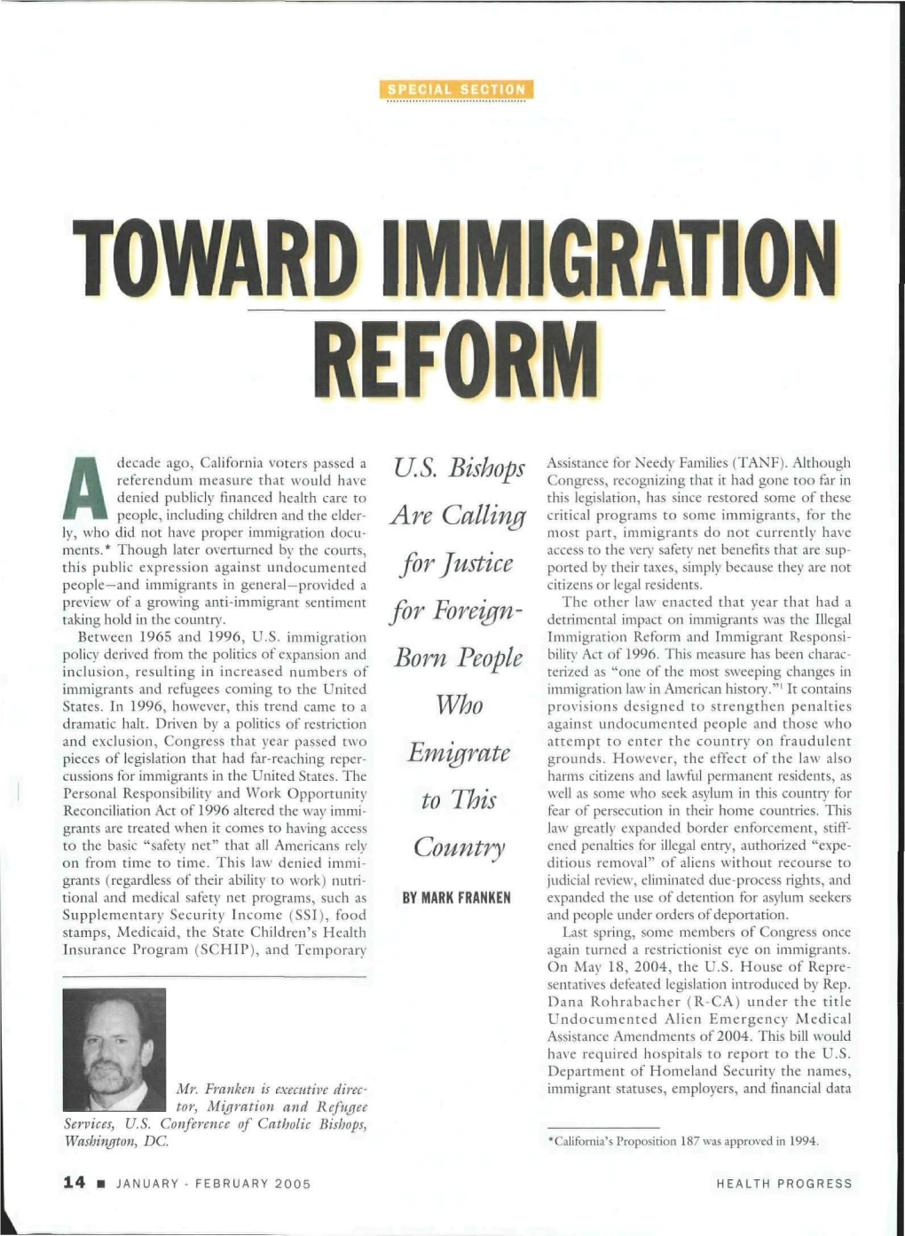 Toward Immigration Reform